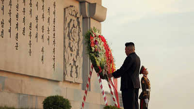North Korea leader Kim Jong Un pays respect to Chinese war dead at memorial