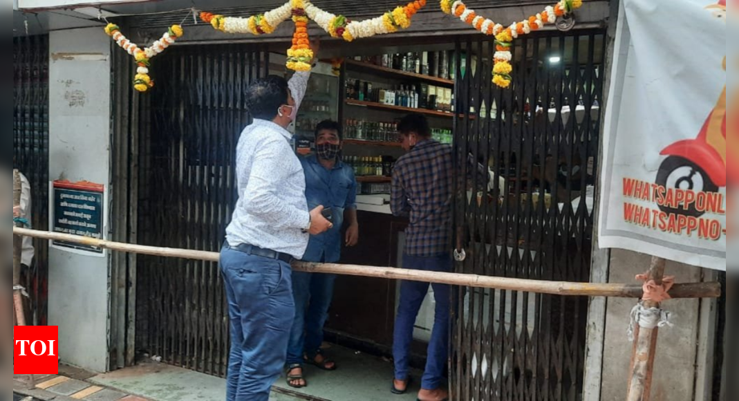 Covid19 KDMC seals wine shop, juice centres in KalyanDombivli