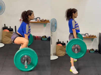 Drashti Dhami doing 55kg of sumo squat deadlift will inspire you; her celeb friends are in awe of her