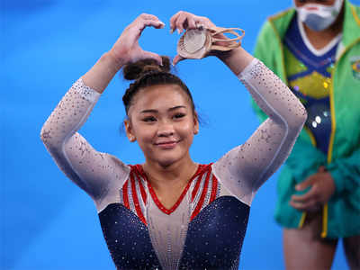 USA's Sunisa Lee wins Olympic all-around gold as Biles cheers her on ...