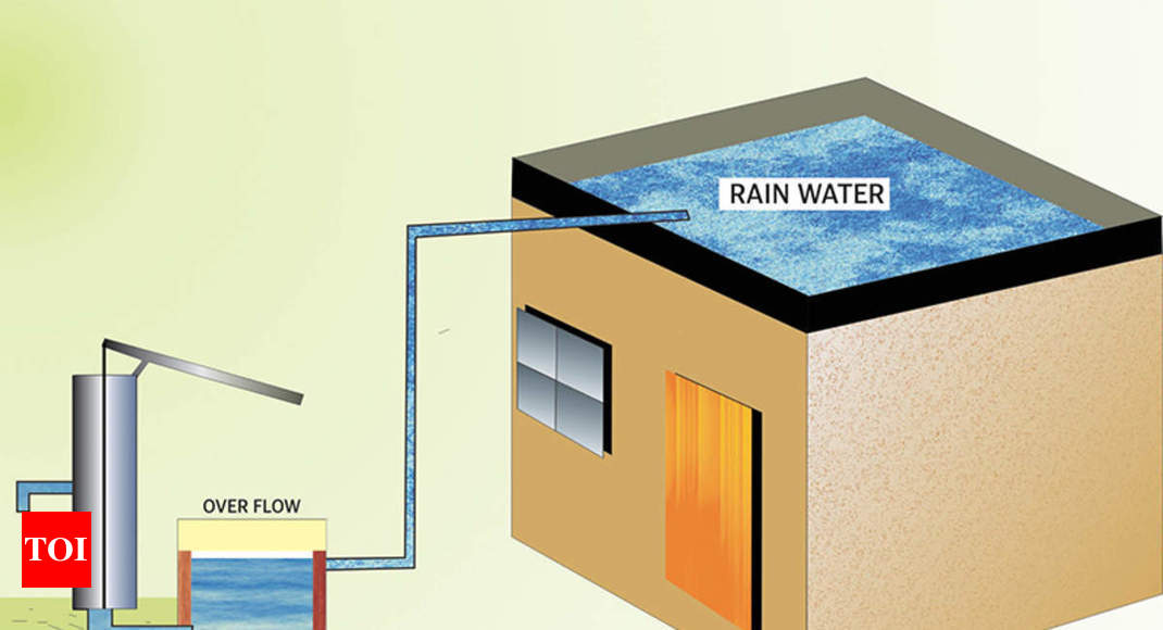 Rain Harvesting - Student drawing of rainwater harvesting | Facebook-saigonsouth.com.vn