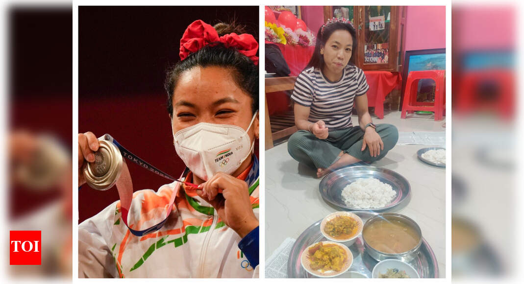 Mirabai Chanu Enjoys Ghar Ka Khana After 2 Years In Traditional Indian Style Times Of India