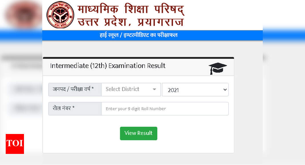 Up Board 10th 12th Result 2021 Live Upmsp High School Intermediate Results At Upresults Nic In Upmsp Edu In