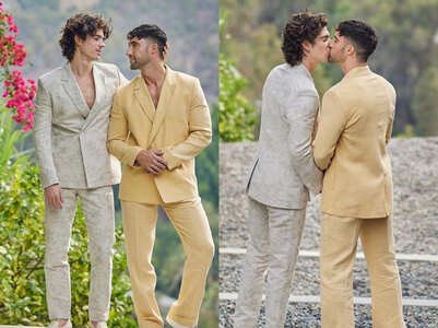 Gay couple wore the most stylish suits for their wedding