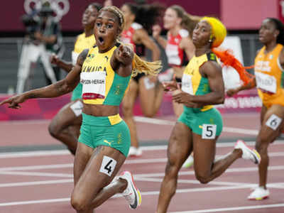 Tokyo Olympics: Thompson-Herah leads Jamaican sweep of women's 100m