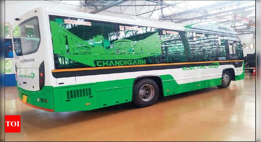 Chandigarh: First electric bus arrives, trial run from next week | Chandigarh News - Times of India