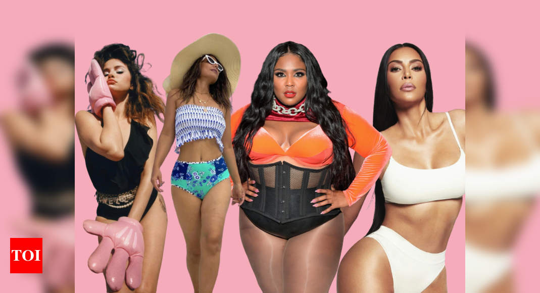 Lizzo shows off her curves while modeling bra and underwear sets