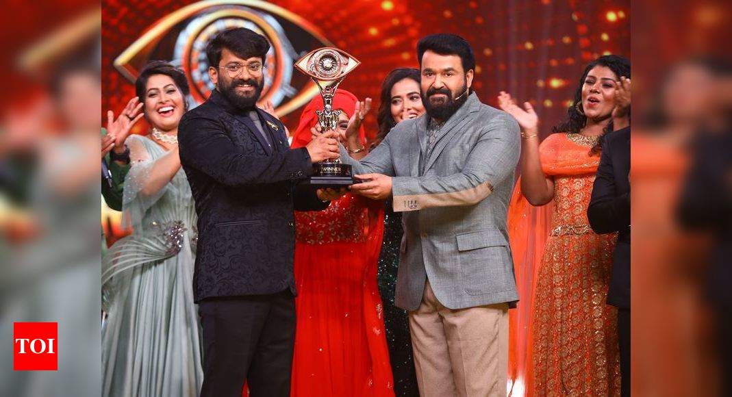 Bigg Malayalam 3 winner: Manikuttan wins the trophy a flat Rs. 75 lakhs - Times of India