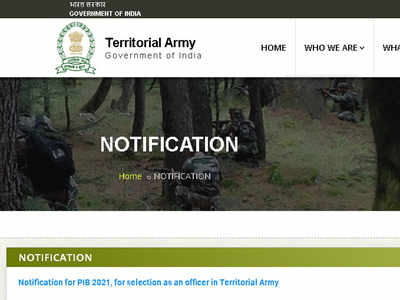 Territorial Army Recruitment 2021: Apply online for officers posts