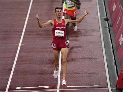 El Bakkali of Morocco wins gold in men's 3,000m steeplechase