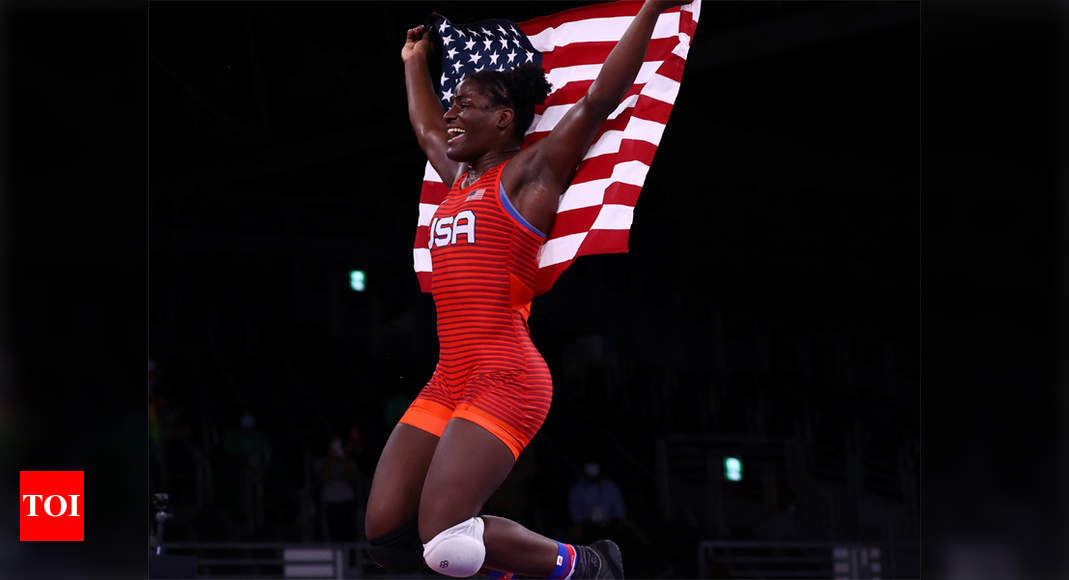 Tokyo Olympics: Mensah-Stock wins women's freestyle light heavyweight ...