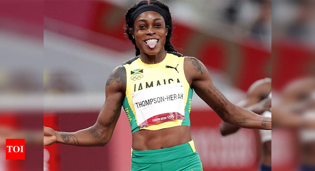Elaine Thompson Herah Jamaica S Thompson Herah Wins 200m To Seal Olympic Double Tokyo
