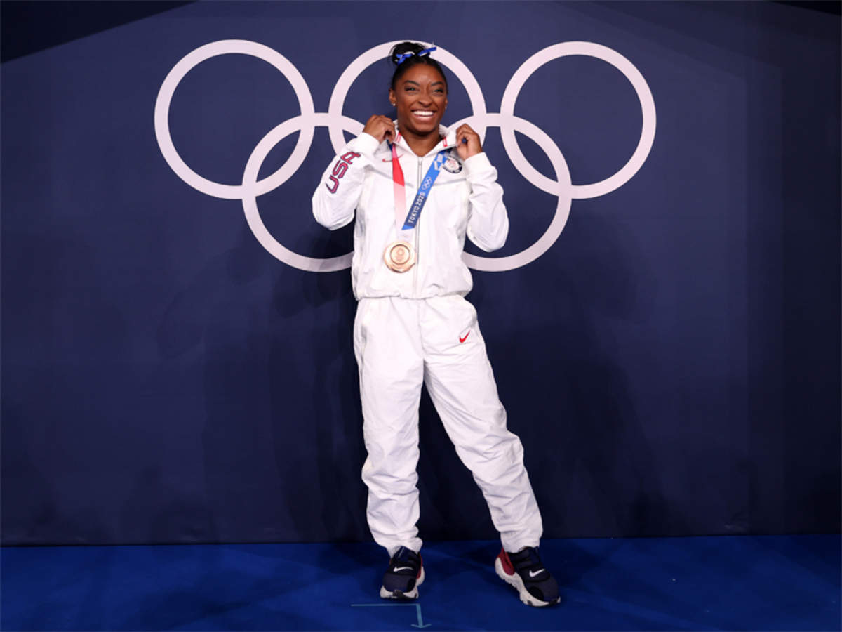 It Means More Than All The Golds Says Simone Biles After Priceless Beam Bronze Tokyo Olympics News Times Of India