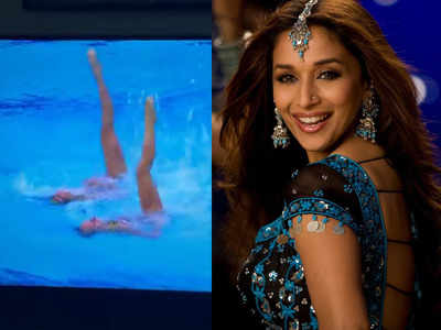Tokyo Olympics: Madhuri Dixit's 'Aaja Nachle' takes centre stage as Israel's Artistic Swimming duo perform to Bollywood track - WATCH