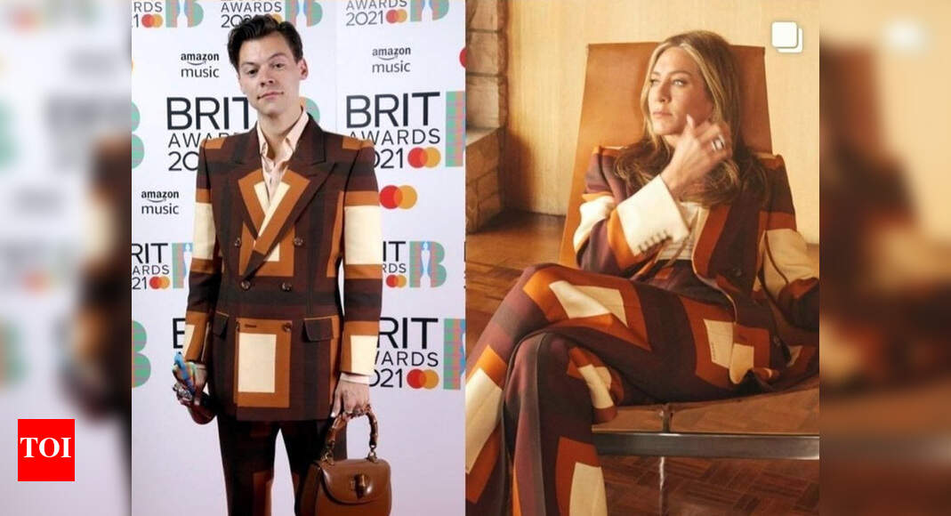 Jennifer Aniston jokes about twinning with Harry Styles; says, 'Call Me(02)