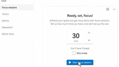 New Clock app for Windows 11 with Focus Sessions rolling out to Windows  Insiders