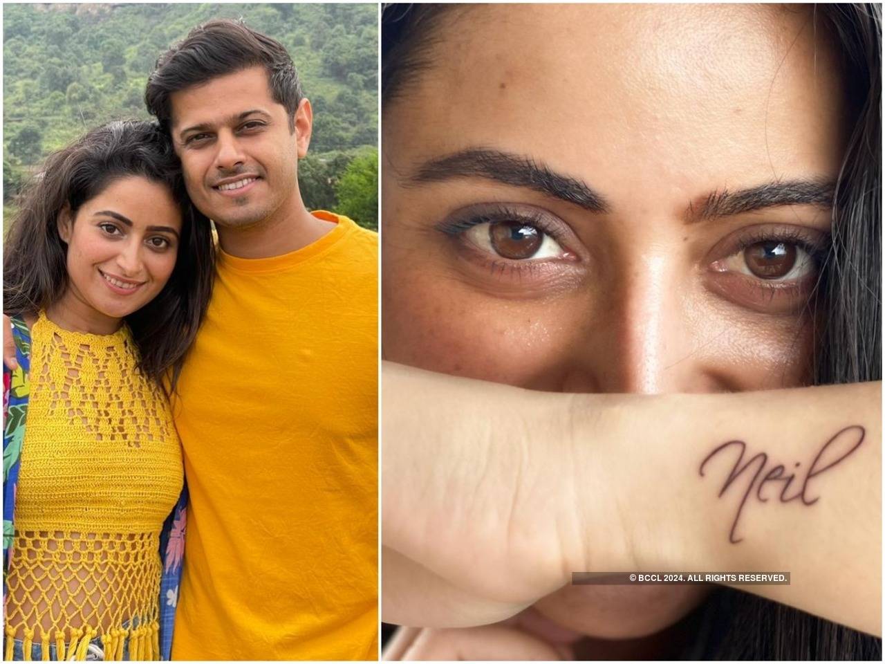 Famous TV Actress Vinny Arora Flaunts Tattoo Of Fiance Dheeraj Dhoopars  Name