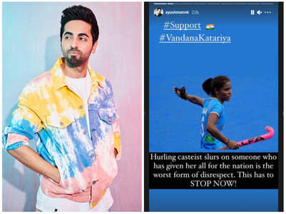 Ayushmann slams casteist slur against Vandana