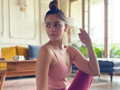 Alia nails the Ardha Matsyendrasana pose