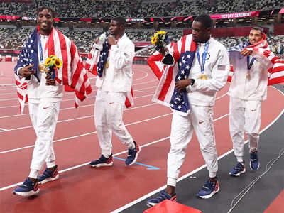 US men end gold drought with 4x400m relay triumph