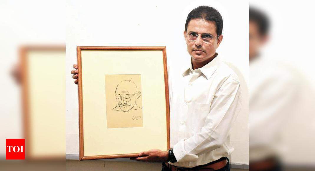 How to draw Mahatma Gandhi | दांडी यात्रा | Sketch Drawing | गांधी जयंती -  YouTube