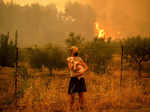 Harrowing pictures from Greece as wildfires engulf huge swathes of land