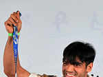 Pictures from grand felicitation ceremony for Indian Olympic medal-winners