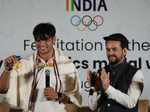 Pictures from grand felicitation ceremony for Indian Olympic medal-winners