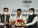 Pictures from grand felicitation ceremony for Indian Olympic medal-winners