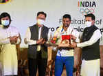 Pictures from grand felicitation ceremony for Indian Olympic medal-winners