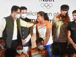 Pictures from grand felicitation ceremony for Indian Olympic medal-winners