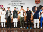 Pictures from grand felicitation ceremony for Indian Olympic medal-winners