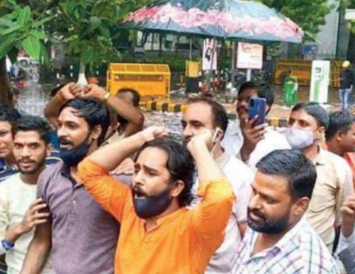 Anti-Muslim slogans at Jantar Mantar: Delhi Police arrests former BJP spokesperson, 5 others