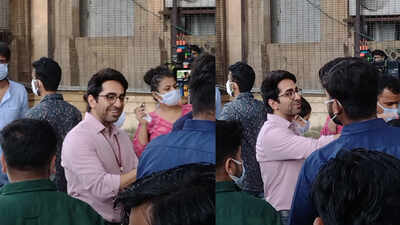 Police intervene as Ayushmann Khurrana gets mobbed by a huge crowd of students on sets of ‘Doctor G’ at Allahabad University