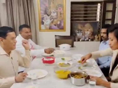 Boxer Lovlina Borgohain eats home-style Assamese food with Union Minister Sarbananda Sonowal