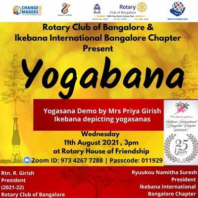 Bengalureans enjoys a unique mix of Yoga and Ikebana