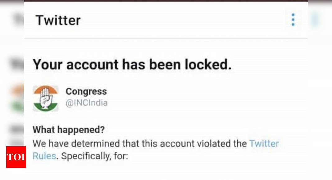 After Rahul, Twitter now 'locks' official account of Cong, other party leaders