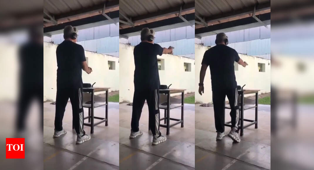 Thala Ajith's latest gun firing video goes viral | - Times of India