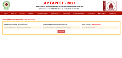 How to download AP EAMCET Hall Ticket 2021?