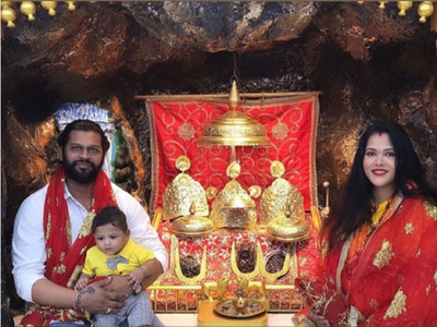 Seema Singh visits Vaishno Devi temple as her son Shivaay completes five months