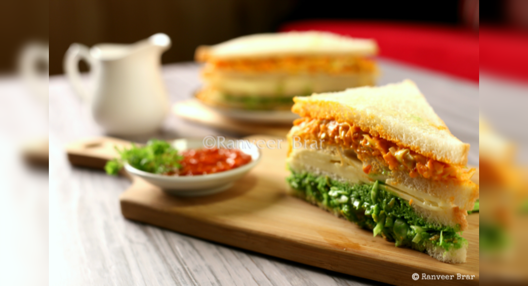 Tricolour Sandwich recipe by Ranveer Brar on Times Food