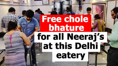 Free chole bhature for all Neerajs at this Delhi eatery