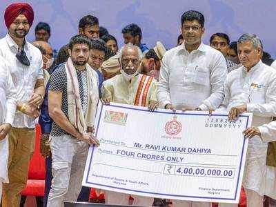 Haryana govt honours state's Olympians with Rs 23 crore cash awards
