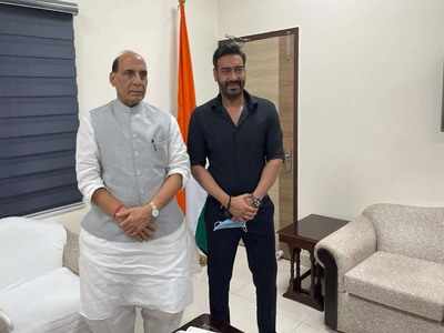 Ajay Devgn meets Defence Minister Rajnath Singh as 'Bhuj The Pride of India' releases