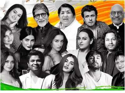 Bollywood celebs spread the message of unity with a patriotic song