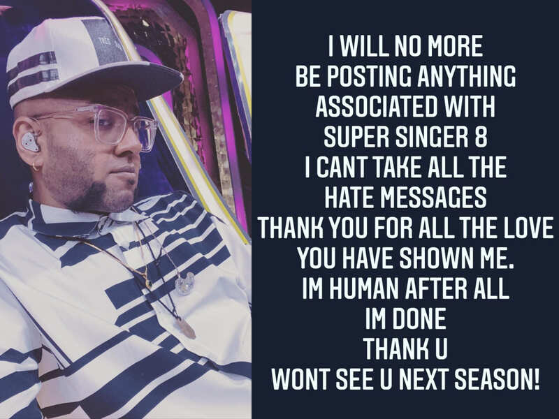 Benny Dayal Not To Return To Super Singer S Next Season Due To Hate Messages Times Of India