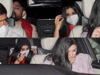 Newlywed couple Rhea Kapoor and Karan Boolani make their first public appearance after wedding