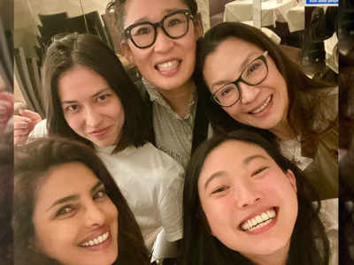 Watch: Priyanka Chopra, Sandra Oh, Marvel stars Awkwafina and Michelle Yeoh spotted on a dinner date in London