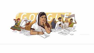 Google Doodle: Google honours India's first woman Satyagrahi Subhadra Kumari Chauhan