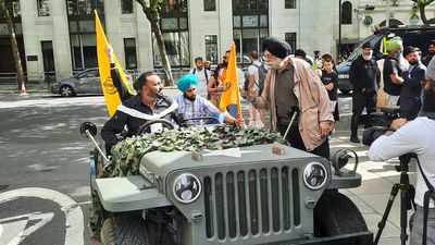 I-Day: Separatist Sikh outfits protest outside Indian high commission in London